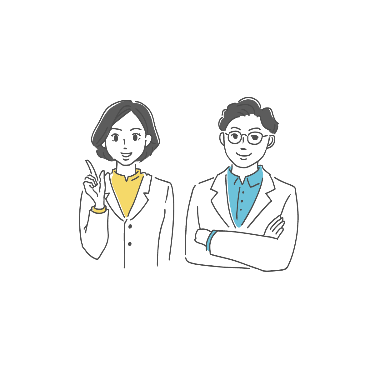 社労士と税理士のイラスト